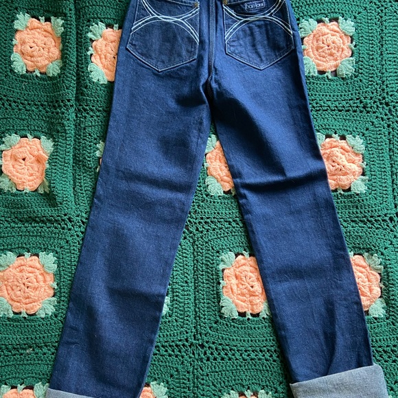 80s VINTAGE HIGH WAIST, STRAIGHT LEG SIZE 0-2 - Picture 4 of 5